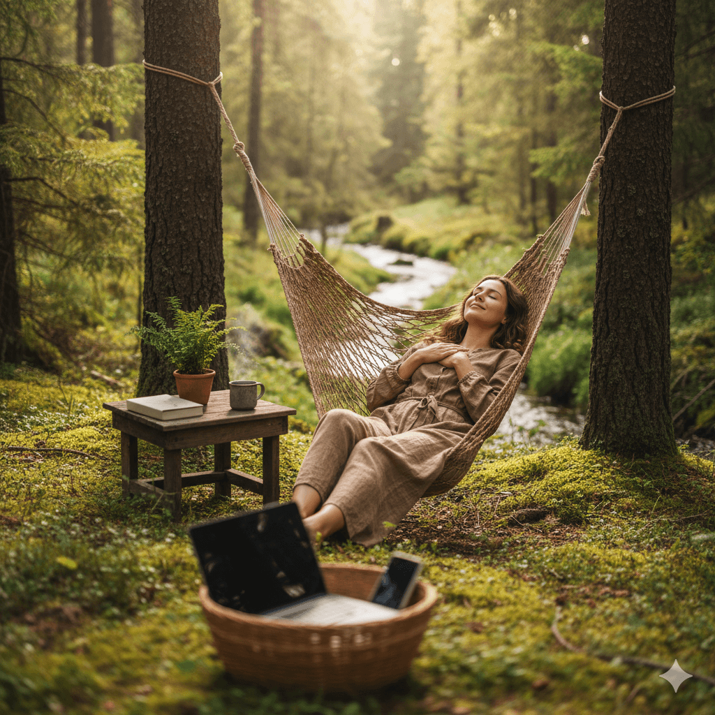 Illustration of digital detox